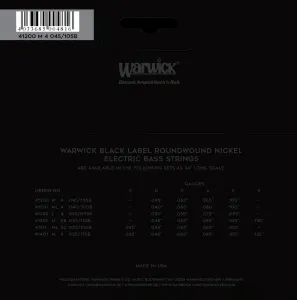 Warwick Black Label Nickel-Plated Steel 4 Medium .045-.105
