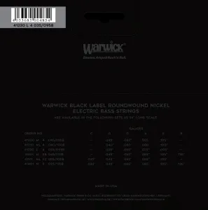 Warwick Black Label Nickel-Plated Steel 4 Light .035-.095