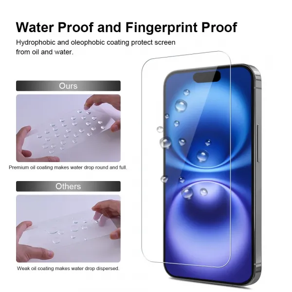 JP Mega Pack Tvrdených skiel, 3 sklá na telefón s aplikátorom + 2 sklá na šošovku, iPhone 16 Plus