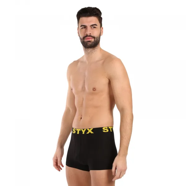 Pánske boxerky Styx športová guma čierne (G6960) M, trenky