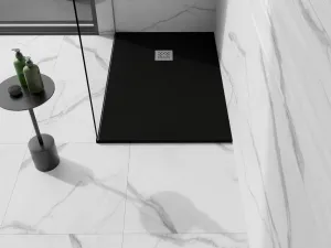 MEXEN - Stone+ sprchová vanička obdĺžniková 100x70, čierna 44707010