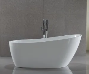 AQUALINE - TISA voľne stojaca vaňa 170x80cm, biela E1780
