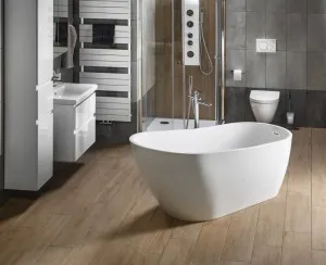AQUALINE - TISA voľne stojaca vaňa 170x80cm, biela E1780