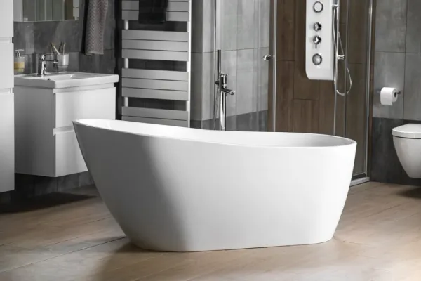 AQUALINE - TISA voľne stojaca vaňa 170x80cm, biela E1780