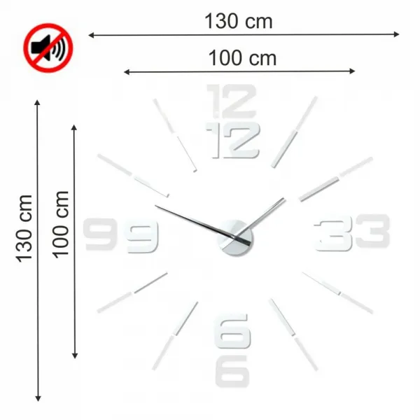 Veľkébielenalepovaciehodiny130cm46844