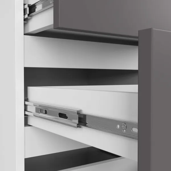 Ak furniture Komoda CL4 40 cm biela/grafitová sivá