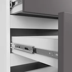 Ak furniture Komoda CL4 40 cm biela/grafitová sivá