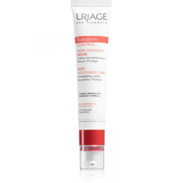Uriage Toléderm Control Rich Soothing Care výživný upokojujúci krém pre citlivú a intolerantnú pleť 40 ml