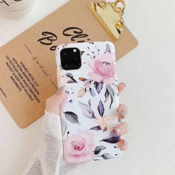 Tech-Protect Floral silikónový kryt na Samsung Galaxy A53 5G, biely