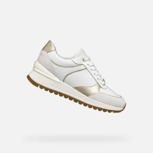 White women's sneakers Geox Desya - Women's