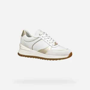 White women's sneakers Geox Desya - Women's