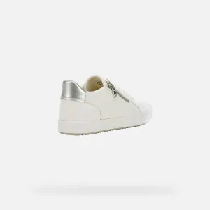White women's sneakers Geox Blomiee - Women's