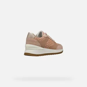 Cream women's sneakers Geox Desya - Women's