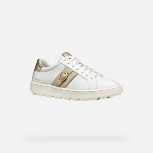 White women's sneakers Geox Spherica ECUB-1 - Women's