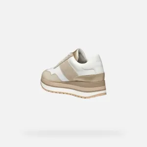 White women's sneakers Geox Nekency - Women's