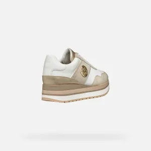 White women's sneakers Geox Nekency - Women's