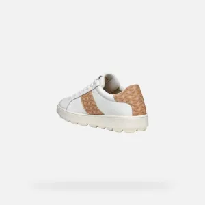White women's sneakers Geox Spherica ECUB-1 - Women's