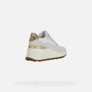 Cream women's sneakers Geox Spherica EC13 - Women's