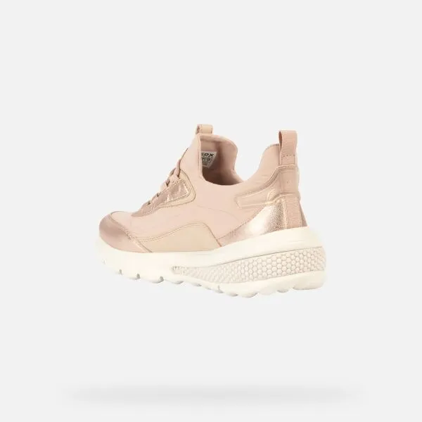 Cream women's sneakers Geox Spherica Actif - Women's