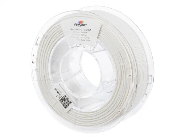 Spectrum 3D filament, S-Flex 85A, 1,75mm, 250g, 80571, polar white 80571