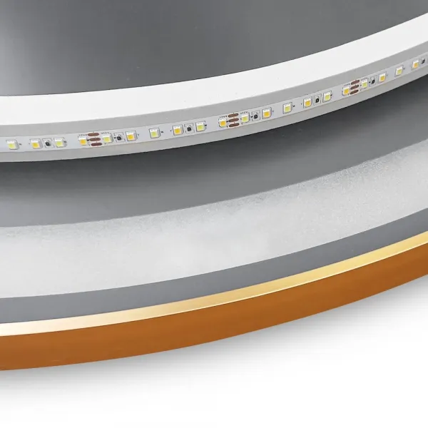 Tutumi Nástěnné zrcadlo s LED osvětlením MMJ 60 cm růžově zlaté