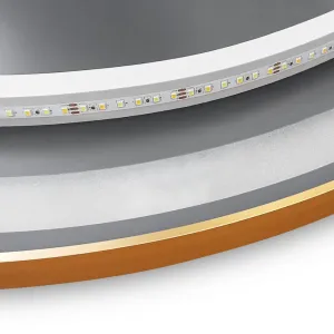 Tutumi Nástěnné zrcadlo s LED osvětlením MMJ 60 cm růžově zlaté