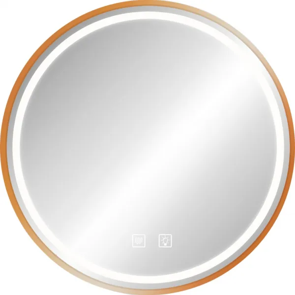 Tutumi Nástěnné zrcadlo s LED osvětlením MMJ 60 cm růžově zlaté