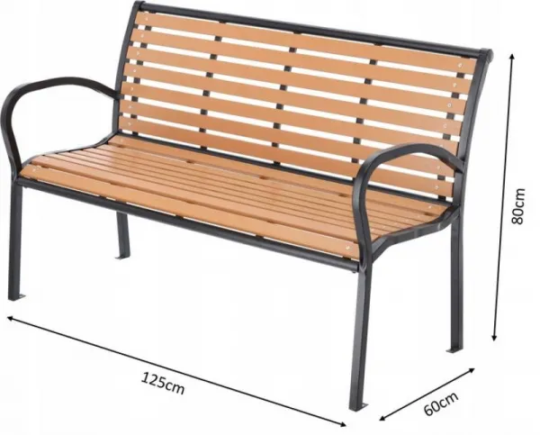 Modernázáhradnálavičkavhnedejfarbe125x60x80cm
