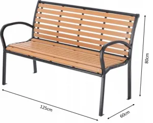 Modernázáhradnálavičkavhnedejfarbe125x60x80cm