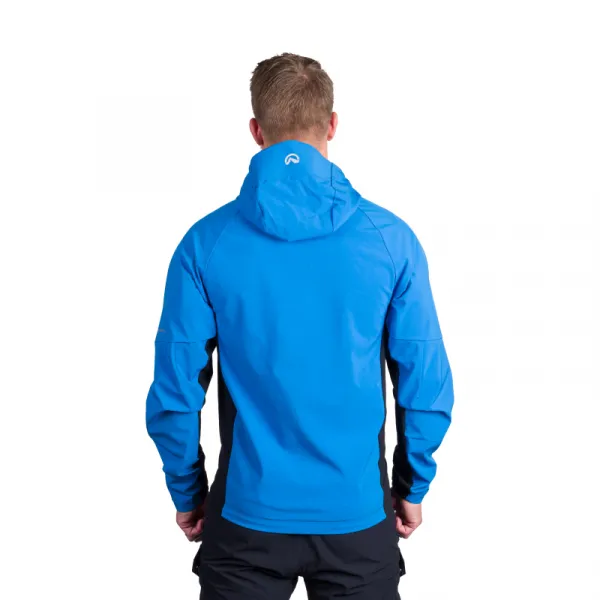 Pánska turistická softshellová bunda NORTHFINDER CIRO-282blueblack