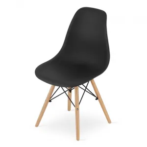 NP 80x80 Artisan stôl čierne nohy + 4 stoličky OSAKA čierne prírodné nohy