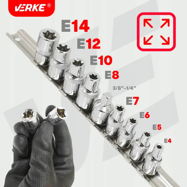 SADA NADSTAVCOV TORX 1/4"-3/8" 8 KS VERKE