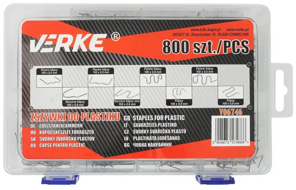 Spony do zváračky plastov 800 ks. Verke