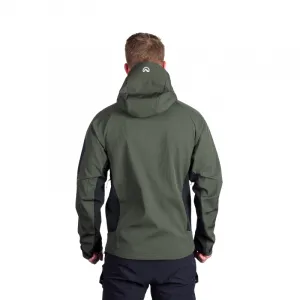 Pánska turistická softshellová bunda NORTHFINDER BRIO-550blackdarkgreen