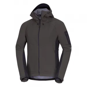 Pánska turistická softshellová bunda NORTHFINDER BRIO-550blackdarkgreen
