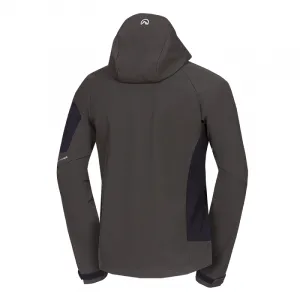 Pánska turistická softshellová bunda NORTHFINDER BRIO-550blackdarkgreen