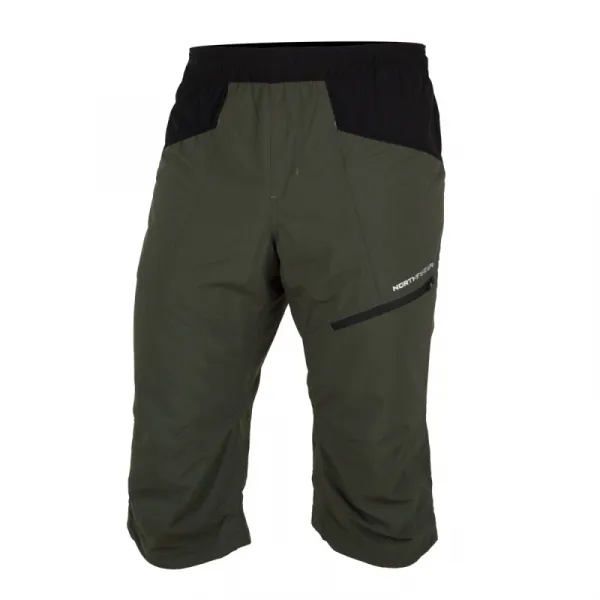 Pánske turistické 3 4 nohavice NORTHFINDER ARTUR-550blackdarkgreen