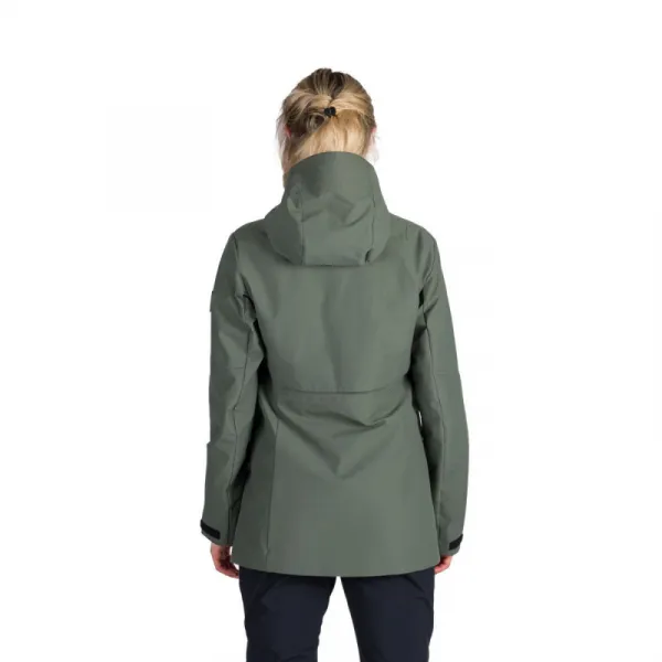 Dámska turistická softshellová bunda NORTHFINDER LUCINDA-300darkgreen