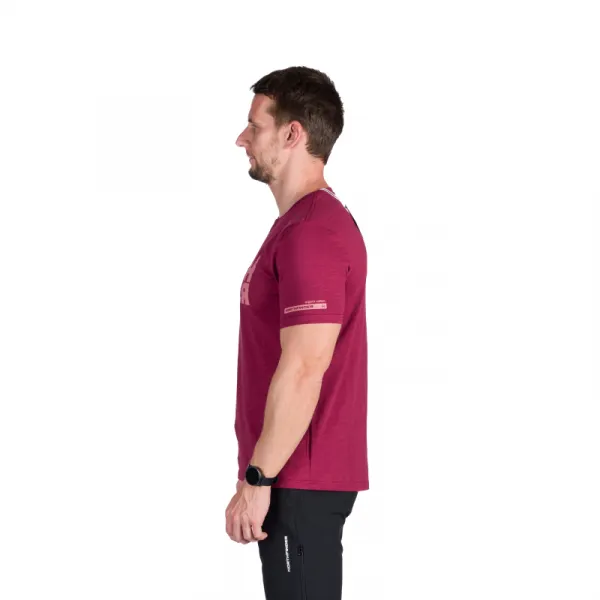 Pánske turistické tričko s krátkym rukávom NORTHFINDER JOSEF-307darkred