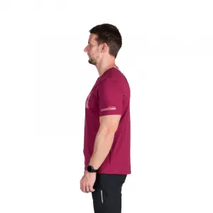 Pánske turistické tričko s krátkym rukávom NORTHFINDER JOSEF-307darkred
