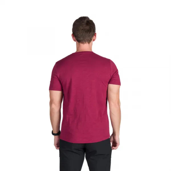 Pánske turistické tričko s krátkym rukávom NORTHFINDER JOSEF-307darkred