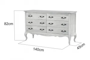 LivinHill Komoda Venezia 140 cm z masivu dub Benátský