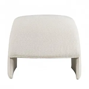 LivinHill Designové křeslo Leith bouclé bílé