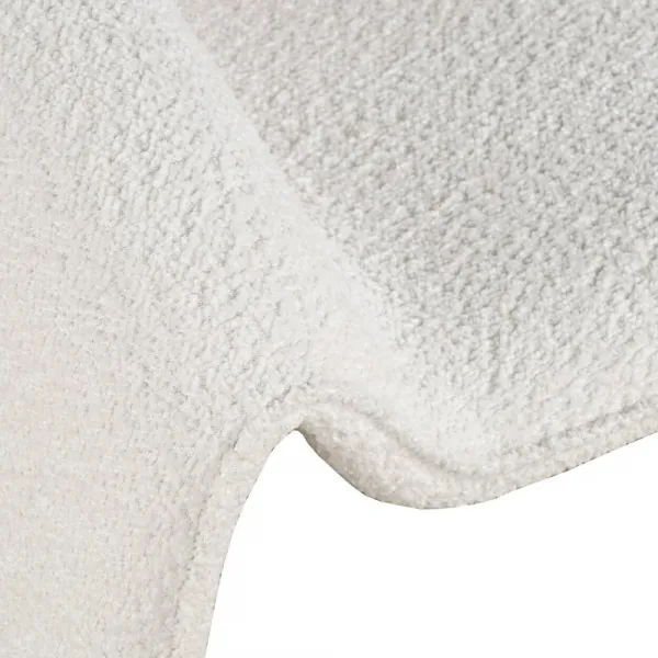 LivinHill Designové křeslo Leith bouclé bílé