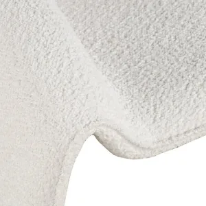 LivinHill Designové křeslo Leith bouclé bílé
