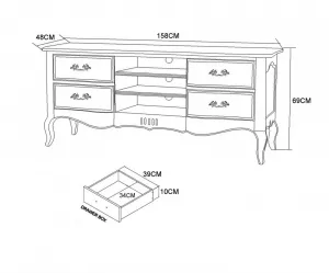 Venezia Bianco VEB834K TV skrinka
