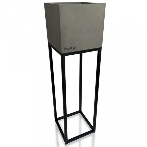 ElegantnývysokýkovovýkvetináčvšedejfarbeLOFTFIORINO22X22X80cm