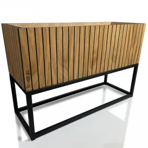 ElegantnýkvetináčzprírodnejdubovejdyhyLOFTFIORINO62X22X40cm