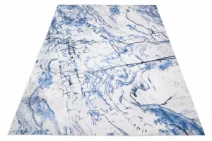 Jednoduchýbielo-modrýkoberecsabstraktnýmvzoromŠírka:80cm|Dĺžka:150cm56502_115891