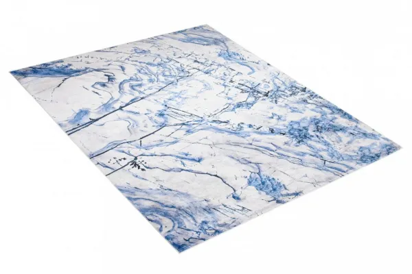 Jednoduchýbielo-modrýkoberecsabstraktnýmvzoromŠírka:80cm|Dĺžka:150cm56502_115891